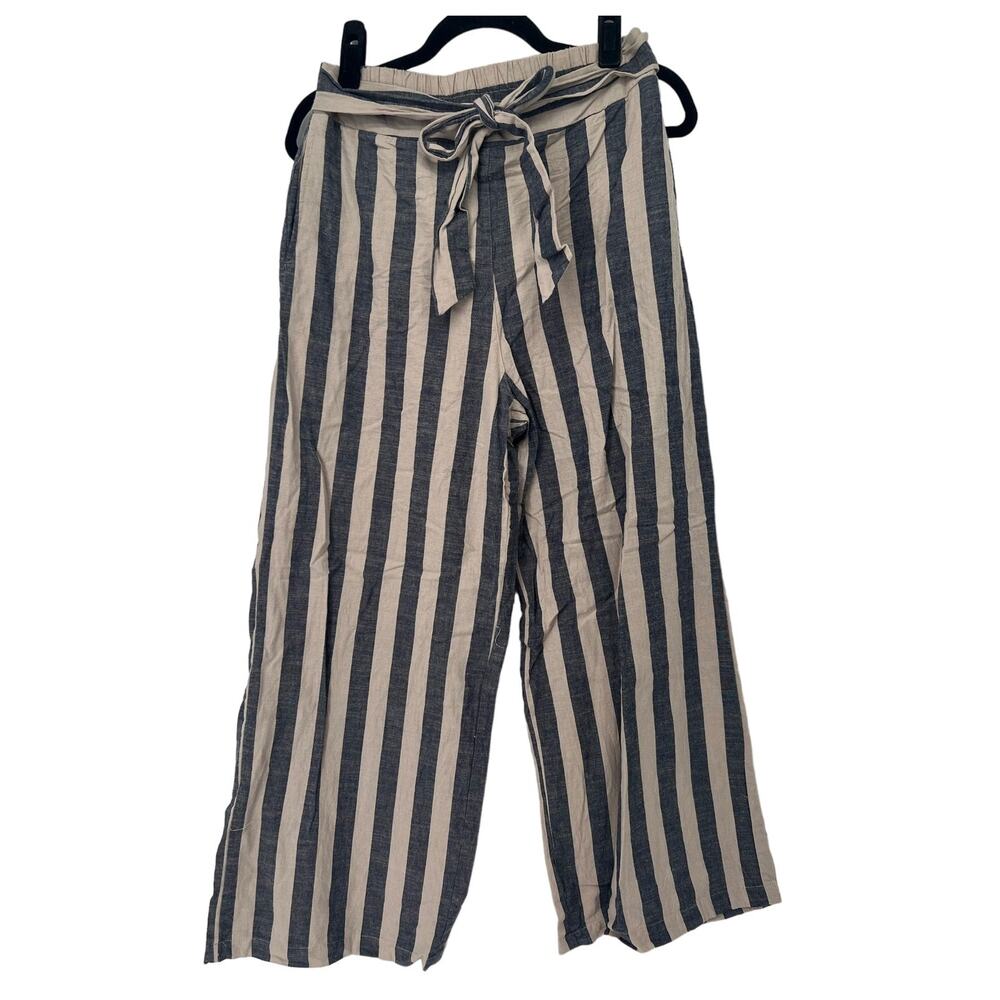 Altar'd State Blue and Beige Cotton Wide Leg Pants Size Large